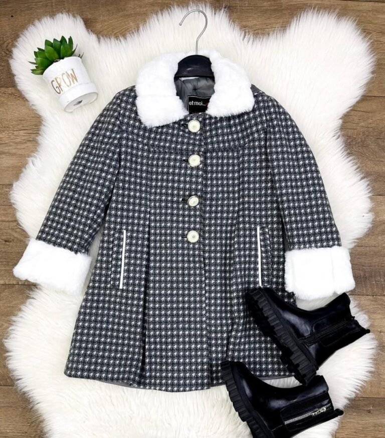 Manteau flanelle fillette